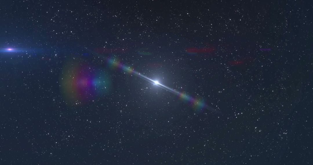 Enigmatic Light Trails in Celestial Night Sky