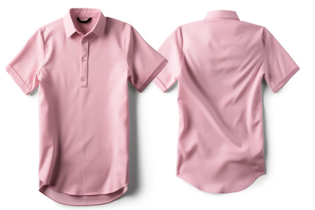 Front and Back Views of Pink Polo Shirt - Free Images, Stock Photos and Pictures on Pikwizard.com