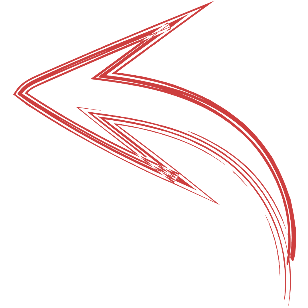 Bold Red Arrow Illustration on Transparent Background