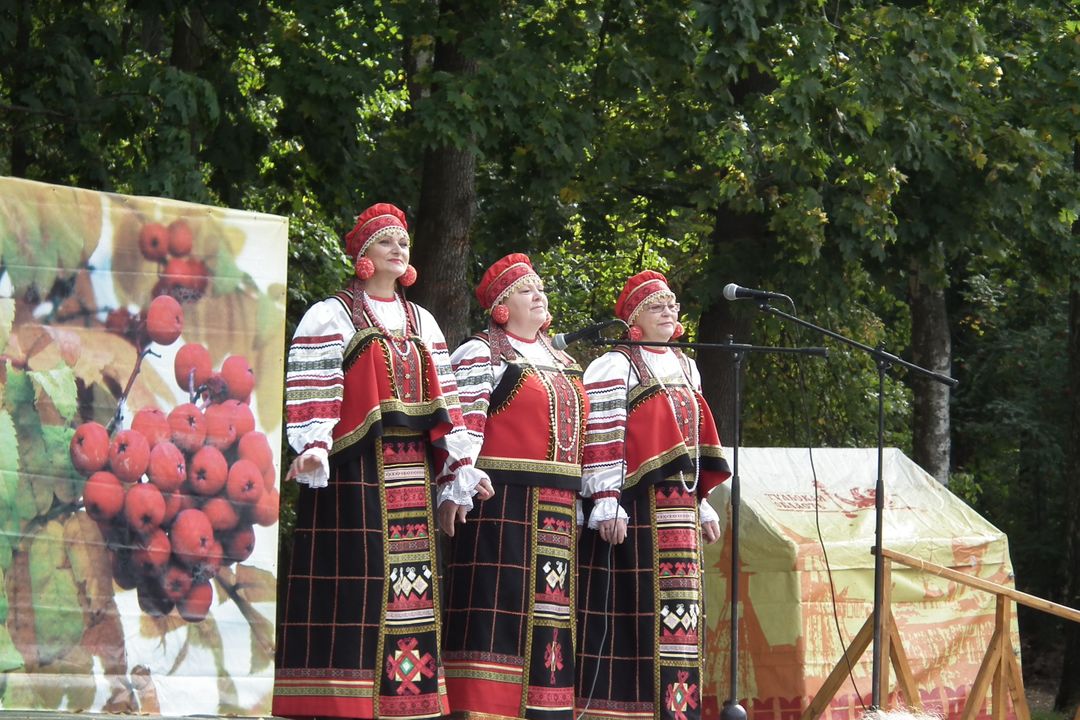 Women in Traditional Clothes Singing on Stage Outdoors - Free Images, Stock Photos and Pictures on Pikwizard.com