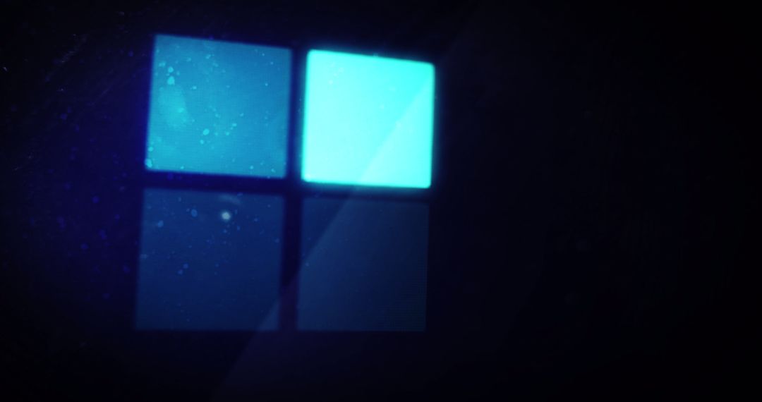 Blue Technological Glowing Interface on Dark Background