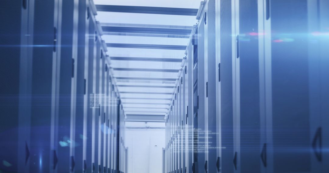 Futuristic Data Center with Digital Networking Technology