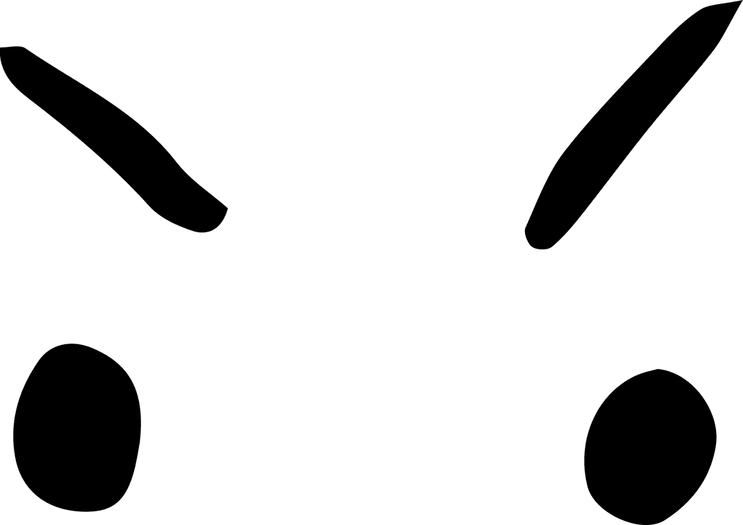 Abstract Black Shapes Illustration on Transparent Background