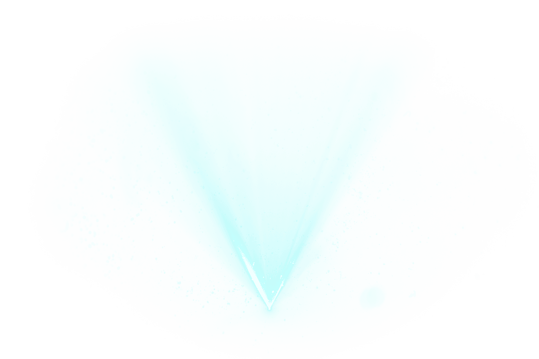 Abstract Blue Glowing Light on Transparent Layer