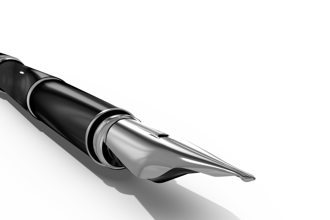 Transparent Background Close-up of Classic Black Ink Pen - Download Free Stock Images Pikwizard.com