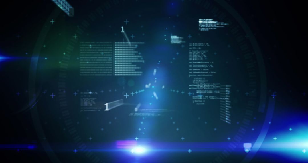 Digital Financial Data on Futuristic Interface