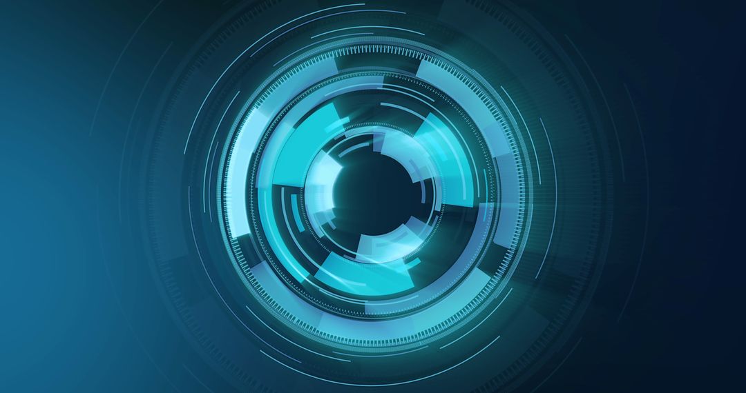 Futuristic Digital Interface with Blue Scanning Scopes