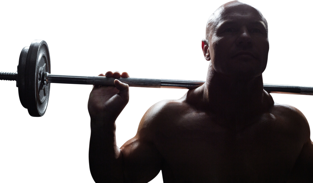 Powerful Muscular Man Lifting Weighted Barbell Transparent Design - Download Free Stock Images Pikwizard.com