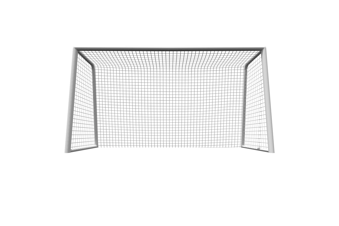 Transparent Soccer Goal Isolated on White Background