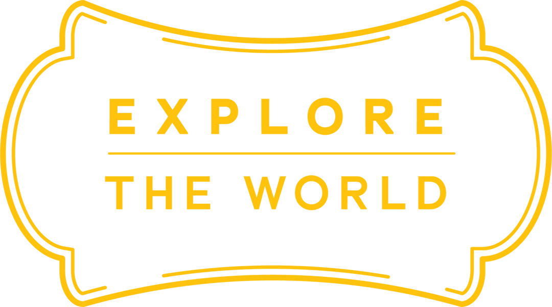 Explore the World Text on Transparent Background Vector