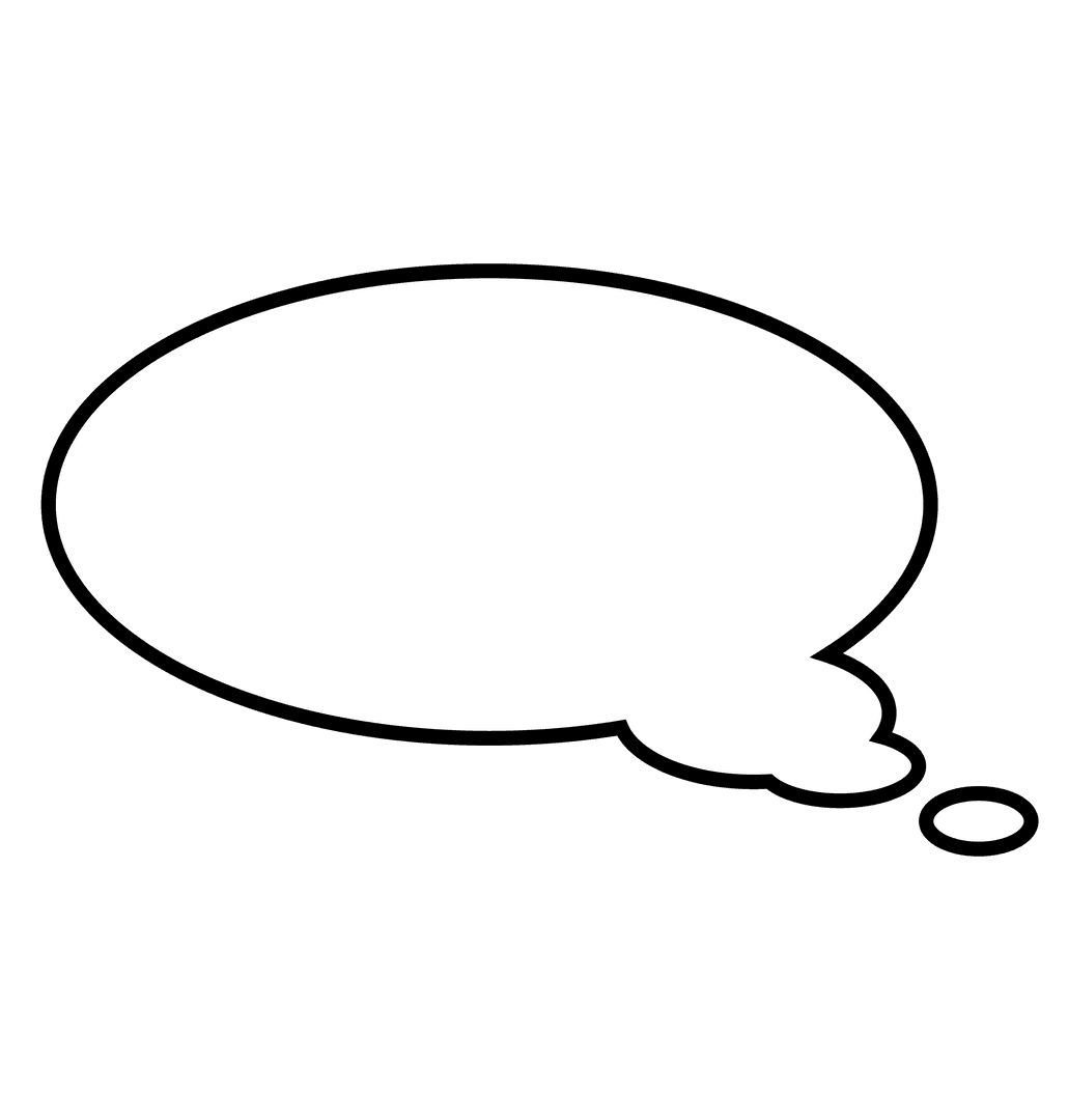 Empty Speech Bubble on Transparent Background for Illustrations