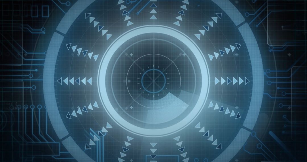 Futuristic Digital Interface with Circuit Board Design