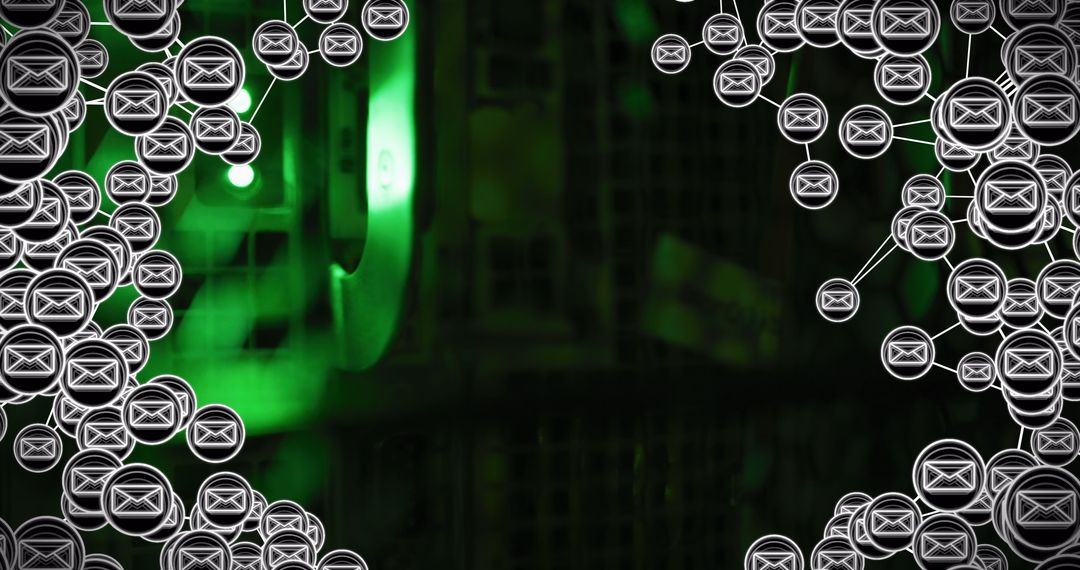 Email Technology with Digital Network Connectivity Background