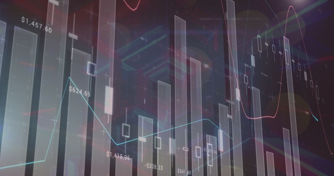 Futuristic Digital Data Tunnel with Interactive Analytics