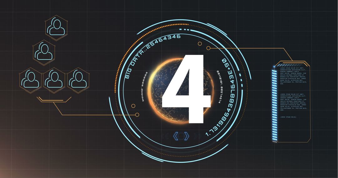 Futuristic Digital Countdown with Earth Hologram