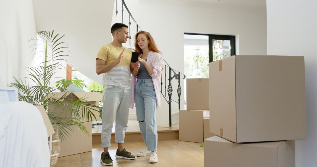 Couple Joyfully Settling Into New Home