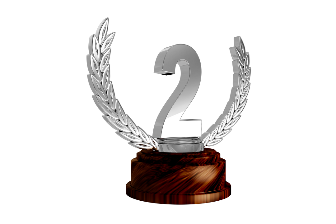 Second Place Trophy on Transparent Background - Download Free Stock Images Pikwizard.com