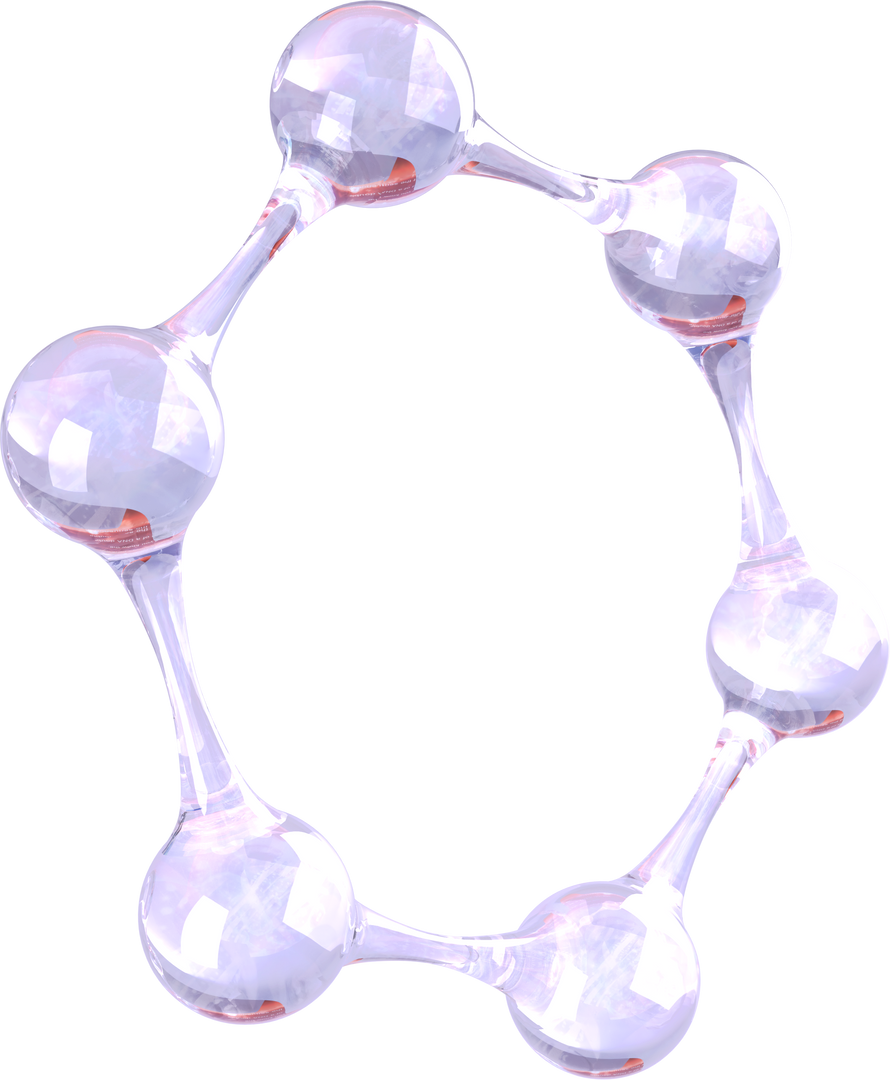 Close-Up View of an Abstract Transparent Molecule Model Ring Configuration - Download Free Stock Images Pikwizard.com