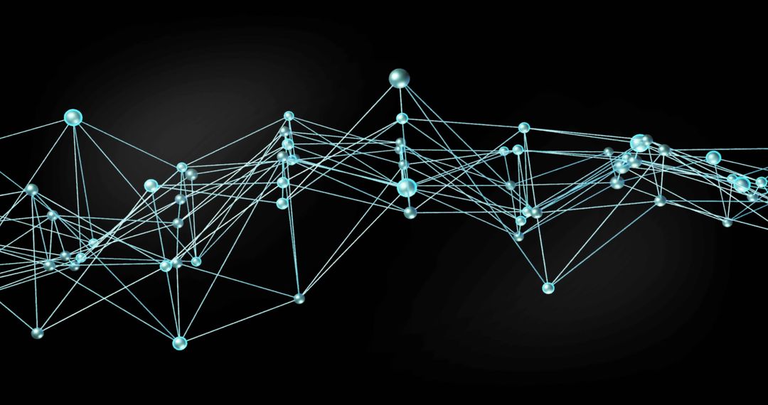 Futuristic Network Graph Representing Digital Connectivity