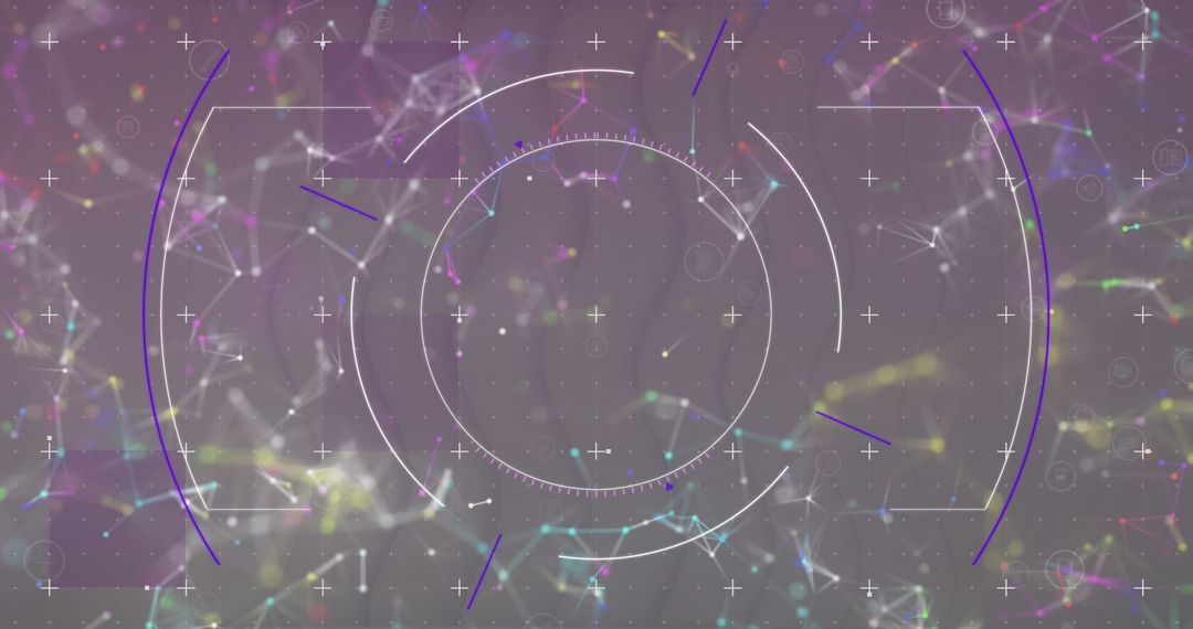 Futuristic Digital Connection Interface with Global Elements