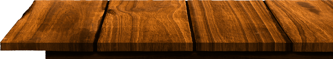 Realistic Wooden Decking on Transparent Background