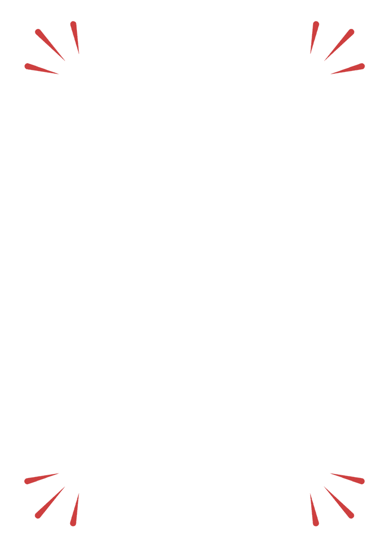 Red Decorative Shapes with Transparent Background