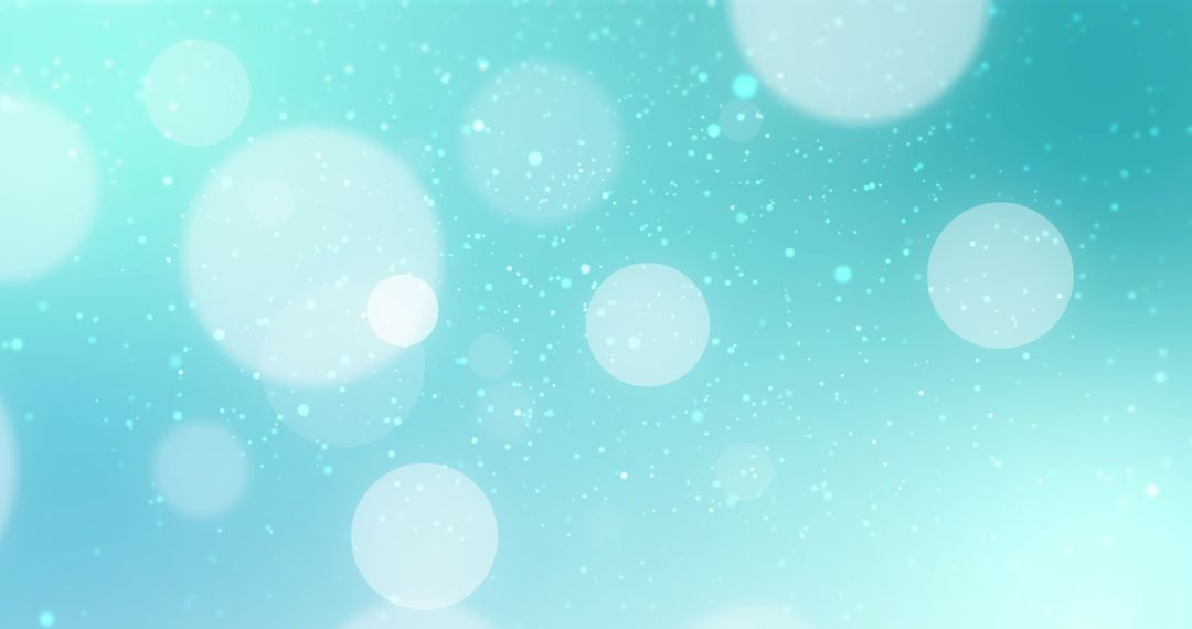 Winter Snowflakes on Light Blue Background with Bokeh