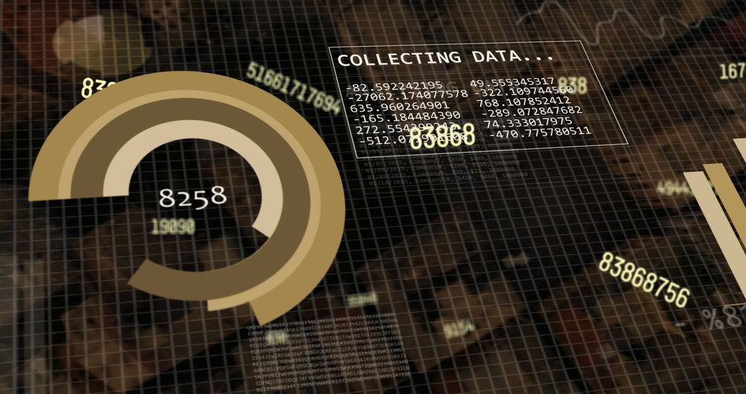 Digital Data Analysis on Abstract Grid Background