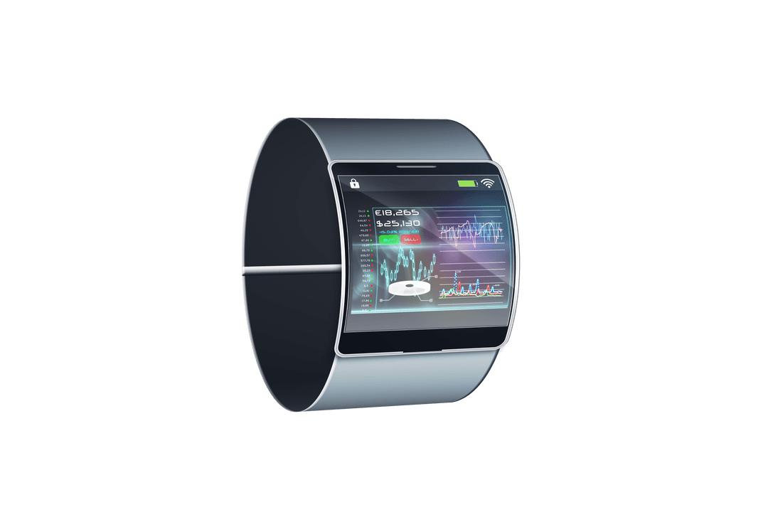 Futuristic Transparent Smartwatch Touch Interface Design