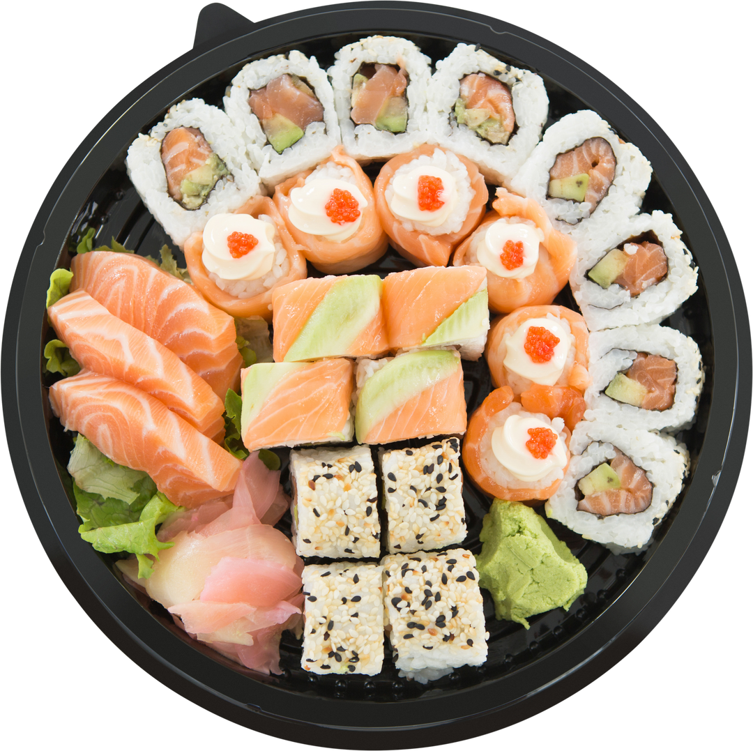 Assorted Mixed Sushi in Plate with Transparent Background - Download Free Stock Images Pikwizard.com