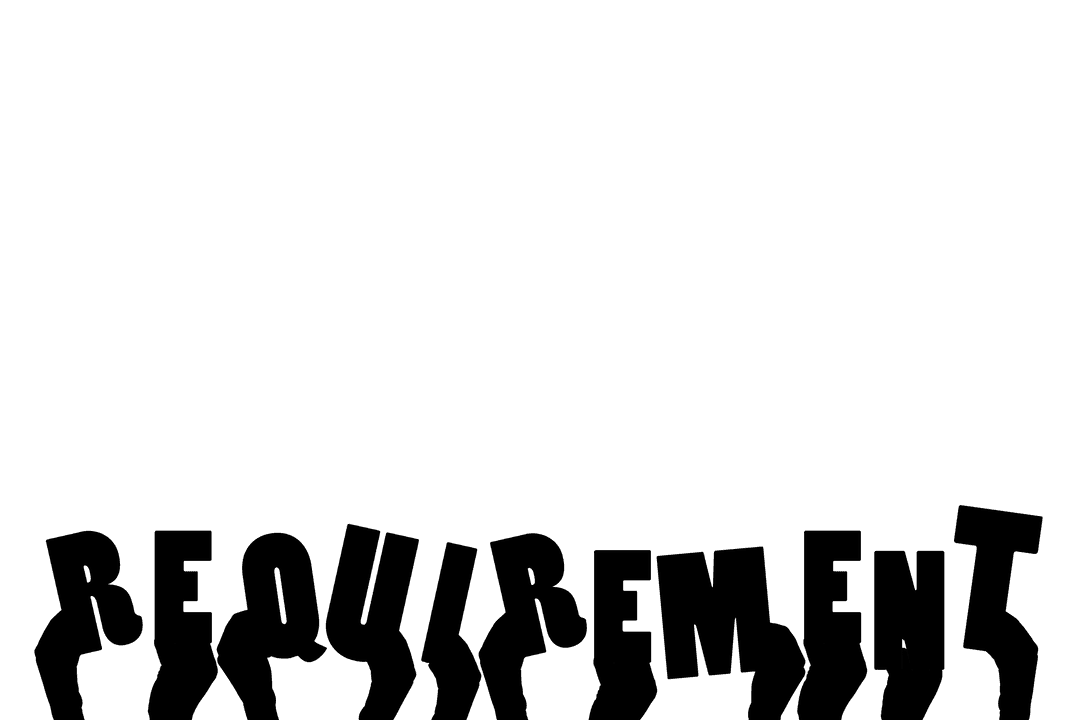 Transparent Digital Illustration of Hands Holding Requirement Text