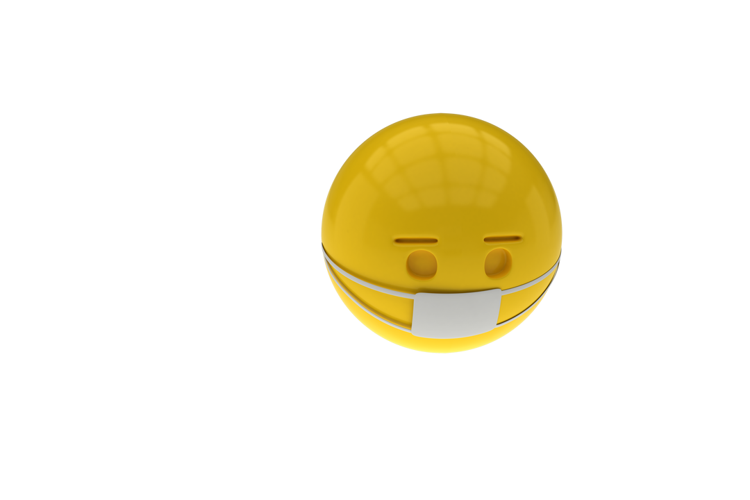 3D Smiley with Protective Mask on Transparent Background - Download Free Stock Images Pikwizard.com