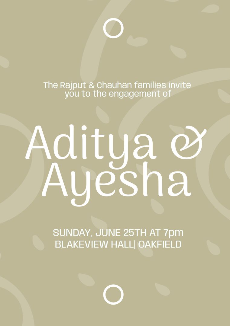 Elegant Engagement Invitation with Modern Aesthetic