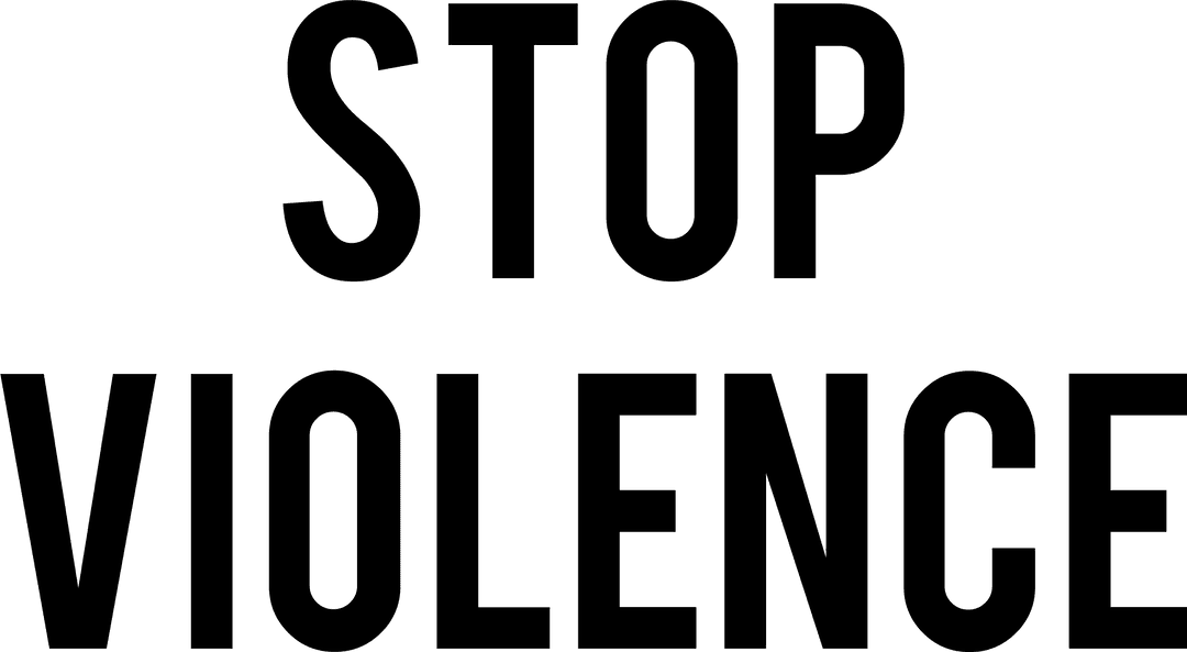 Stop Violence Text on Transparent Background for Awareness - Download Free Stock Images Pikwizard.com