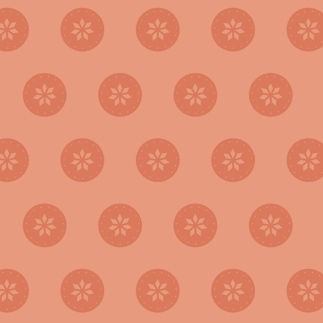 Seamless Flower Circles Pattern on Transparent Background