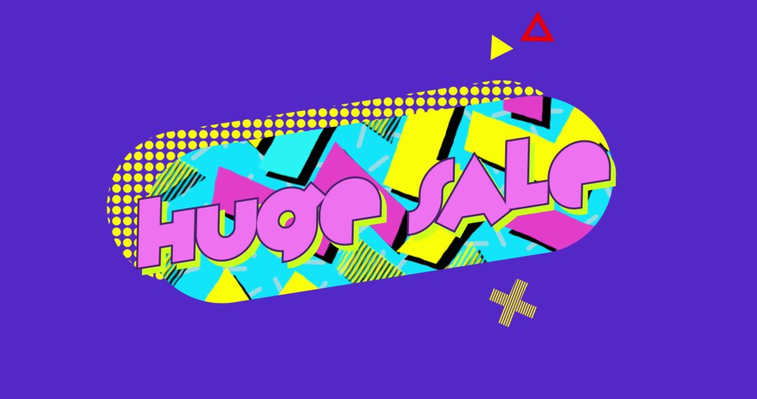 Colorful Retro Huge Sale Promotion Banner