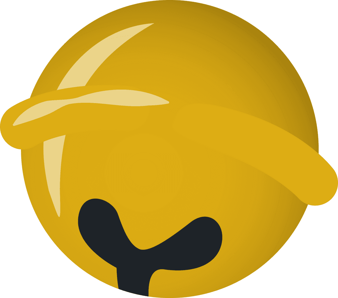 3D Glossy Abstract Sphere on Transparent Background