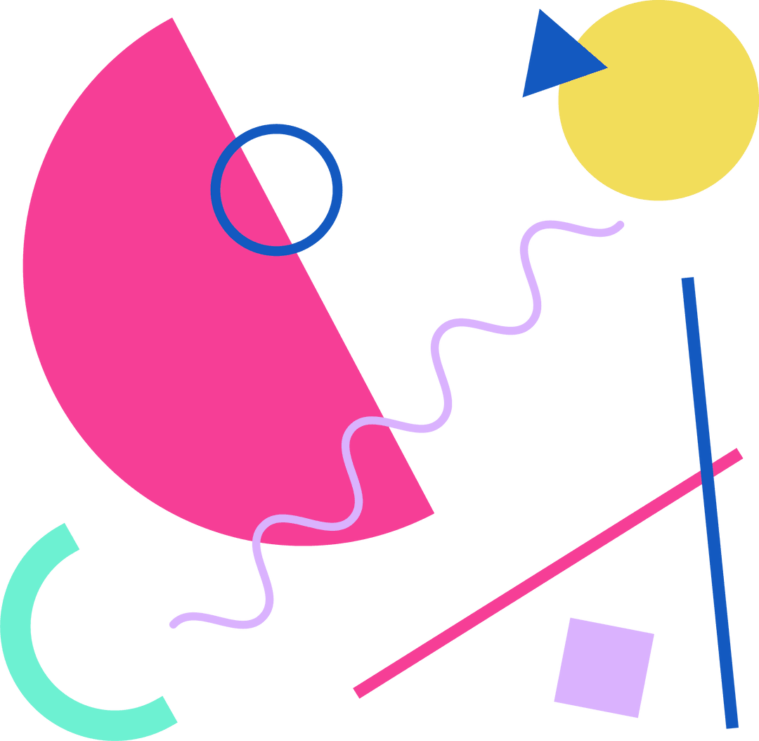 Vibrant Minimalist Abstract Design With Transparent Geometric Shapes