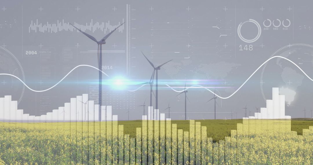 Blending Wind Turbines with Dynamic Data Visualization in Rural Fields