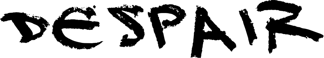 Despair Text on Transparent Background for Emotional Concepts