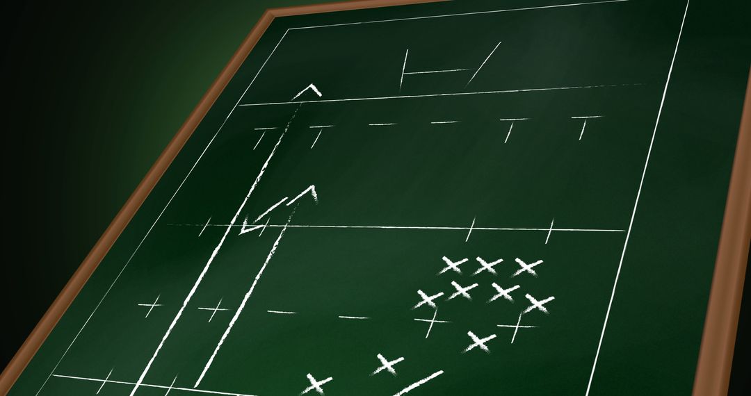 Strategy and Tactics on Chalkboard Game Plan Sports Concept