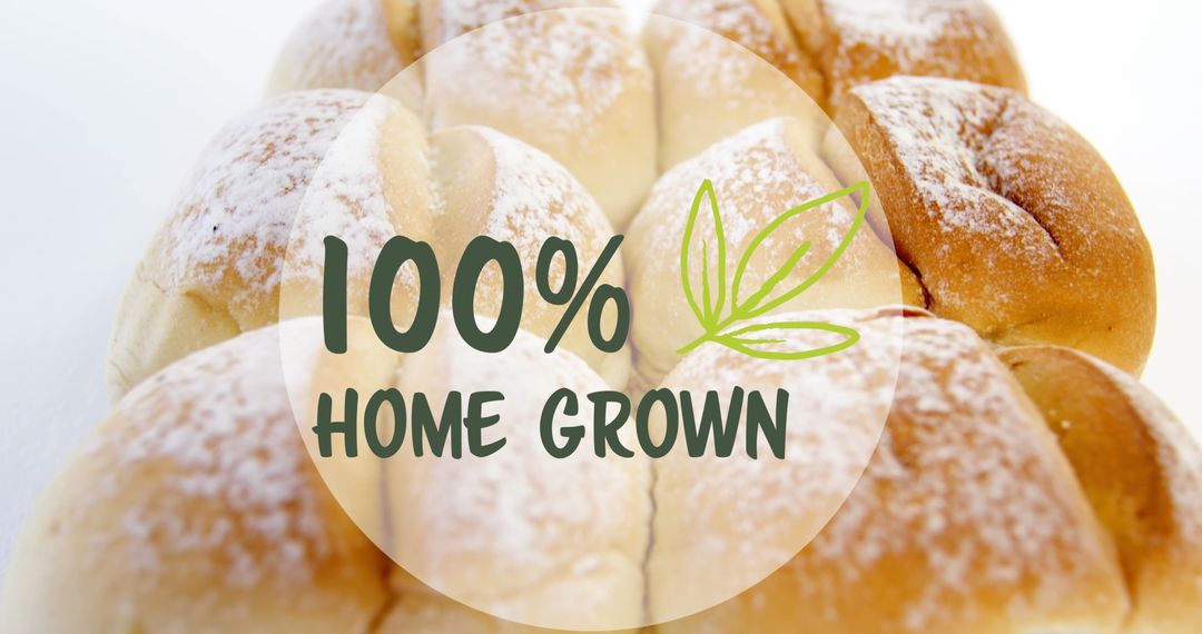 Fresh Bread with 100 Percent Home Grown Vegan Concept