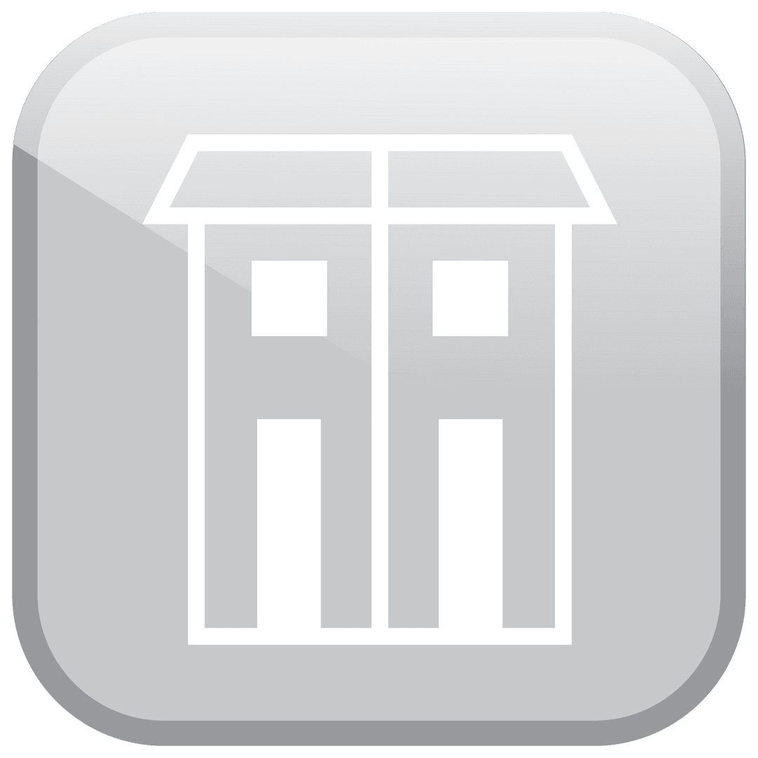 Minimalistic house icon on transparent background for digital interface