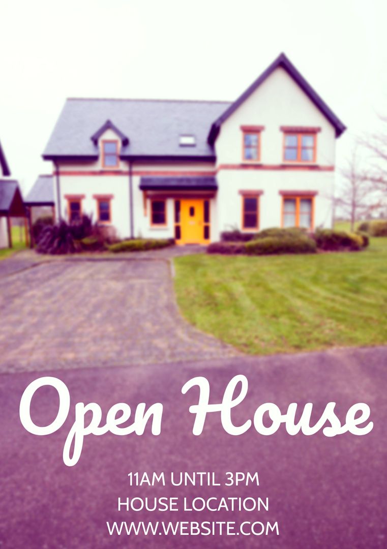 Charming House Open House Event Invitation Sign