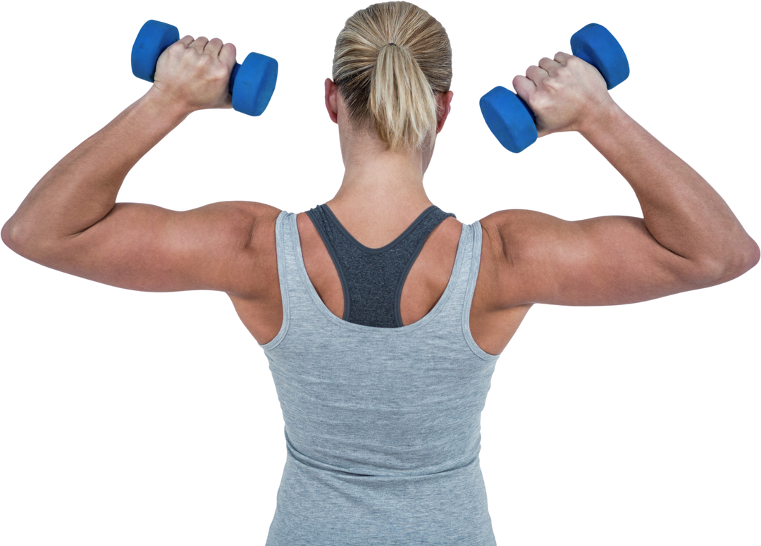 Strong Muscular Woman Exercising with Weights on Transparent Background - Download Free Stock Images Pikwizard.com