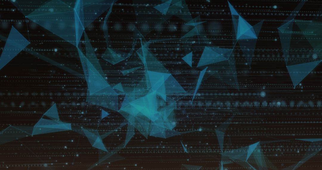 Abstract Blue Geometric Shapes and Digital Graphs Technology