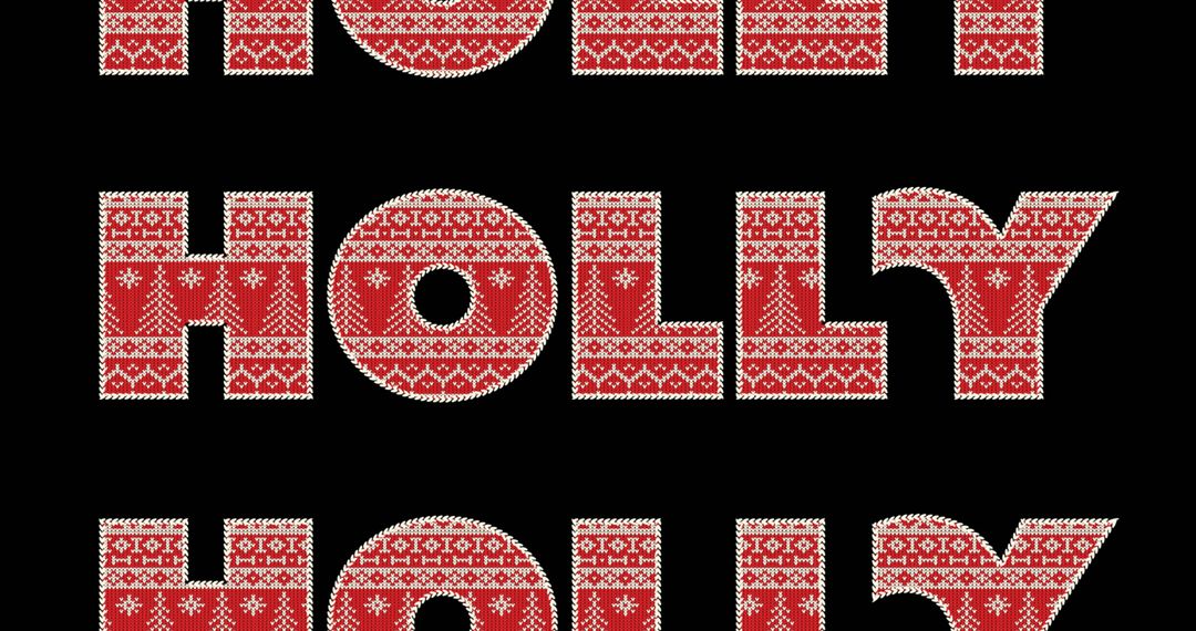 Christmas Patterned Holst on Black