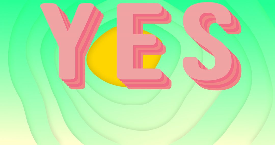 Positive Affirmation Text with Abstract Green Layers