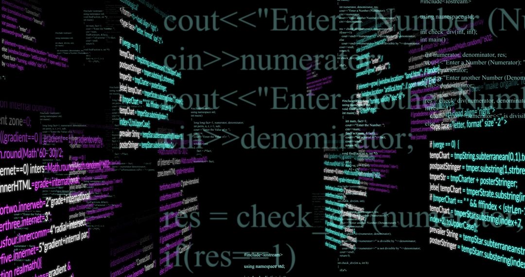 Digital Code Processing Abstract Technology Background