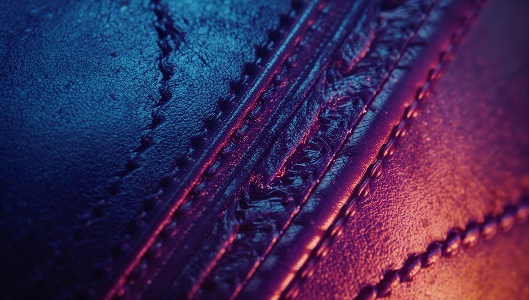 Close-up of Exotic Leather Texture with Vibrant Macro Lighting